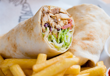 Chicken Shawarma with French fries